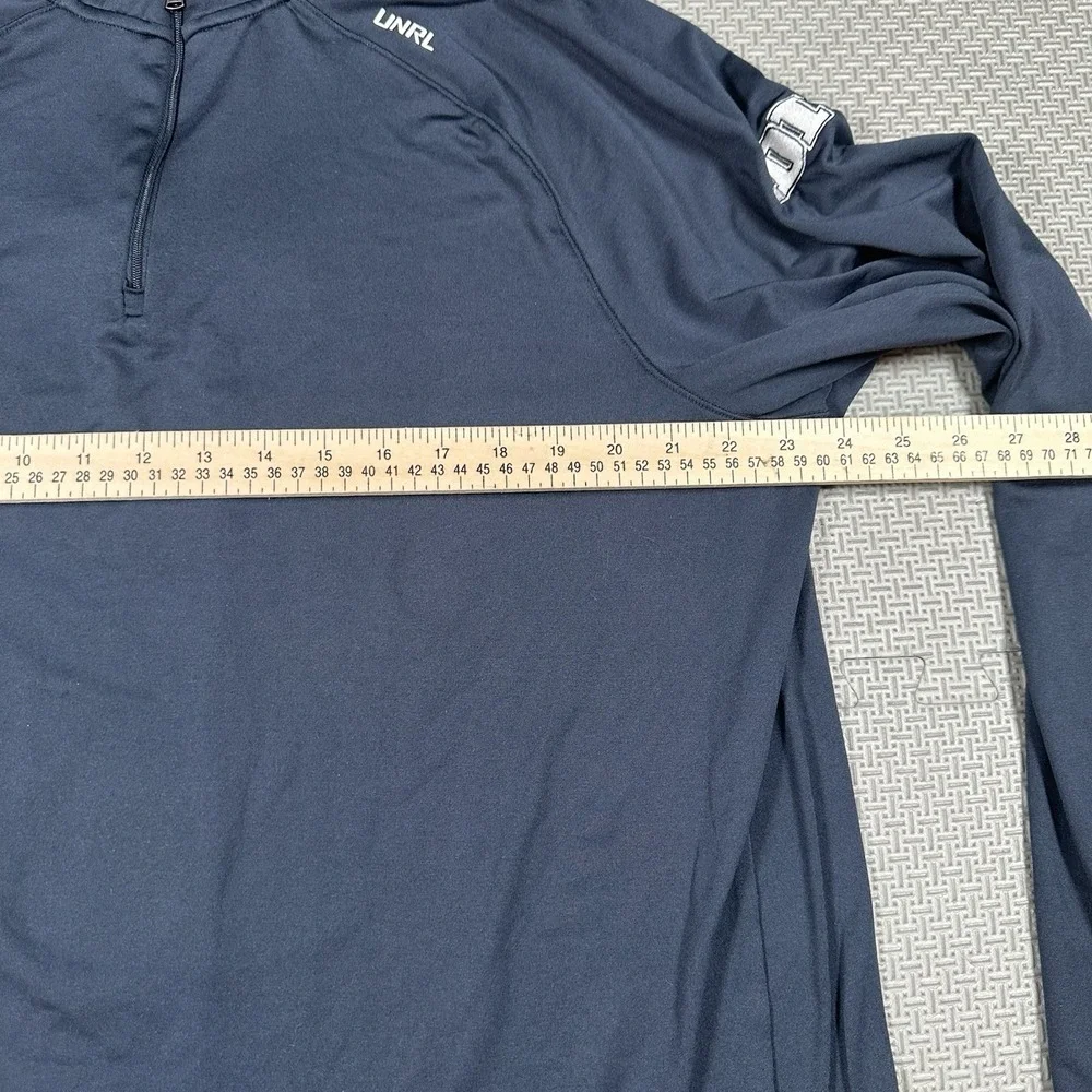 UNRL Quarter Zip Pullover Men's XL Blue Performance Athletic Training Top